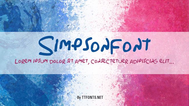 Simpsonfont example