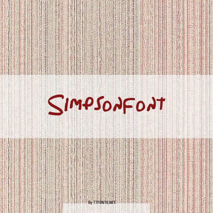 Simpsonfont example