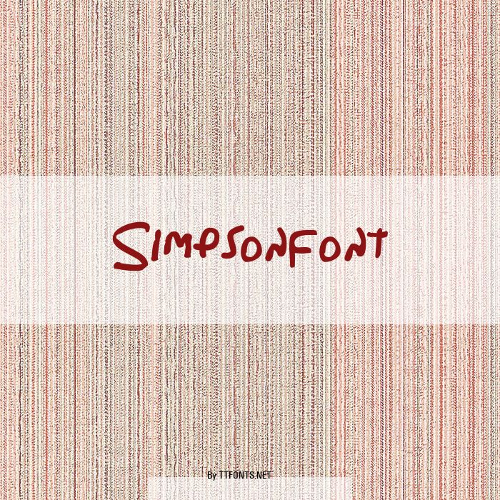 Simpsonfont example