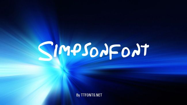 Simpsonfont example