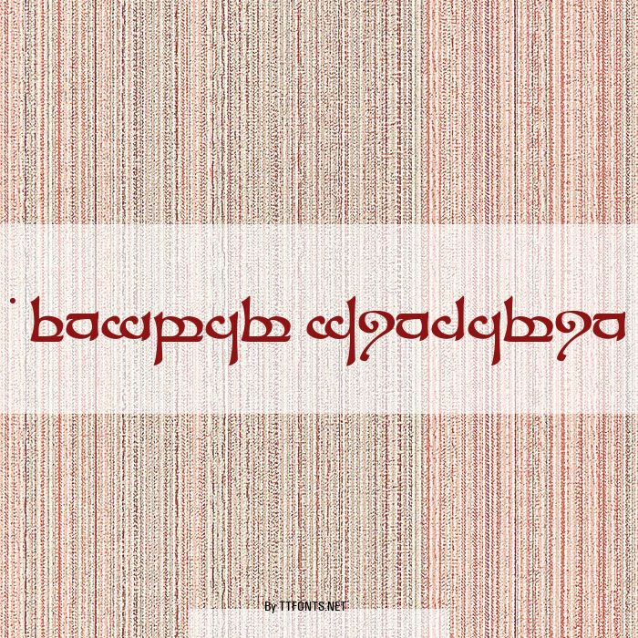 Tengwar Sindarin example