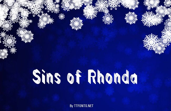 Sins of Rhonda example