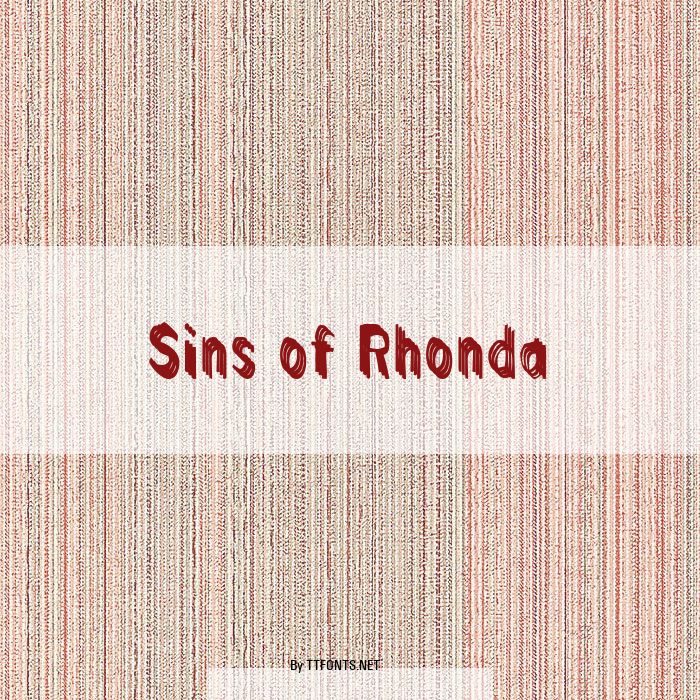 Sins of Rhonda example