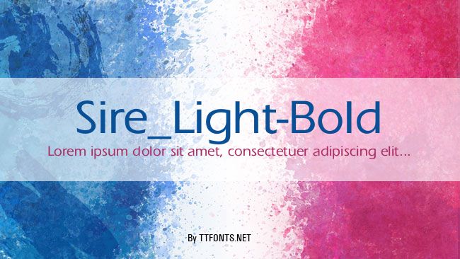 Sire_Light-Bold example