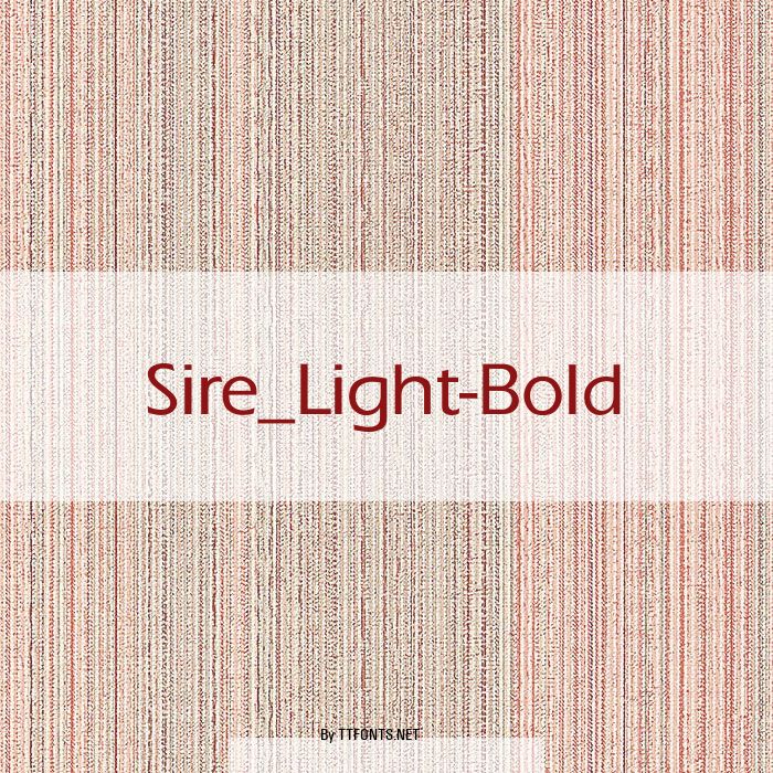 Sire_Light-Bold example