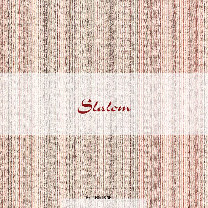 Slalom example