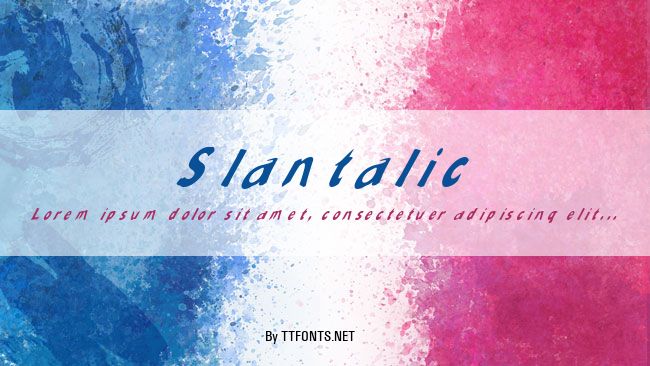 Slantalic example