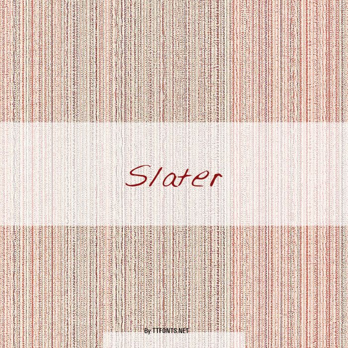 Slater example