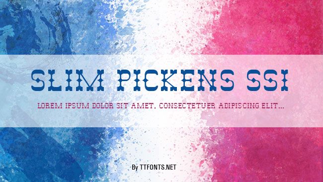 Slim Pickens SSi example