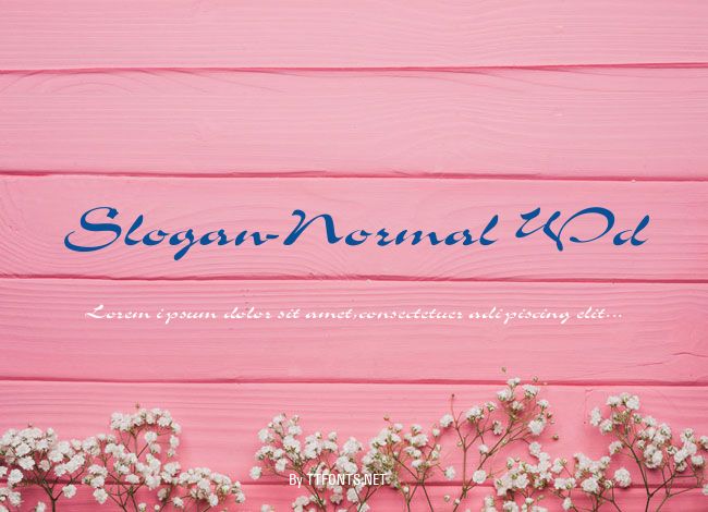 Slogan-Normal Wd example