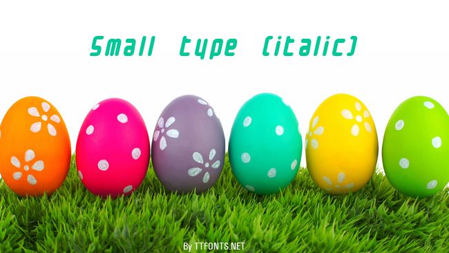 Small type (italic) example