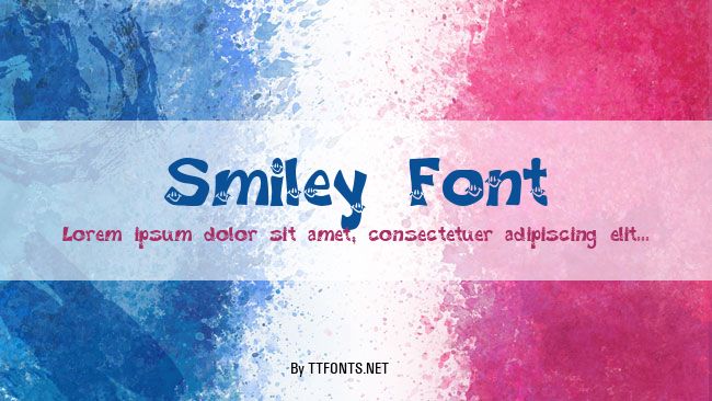 Smiley Font example