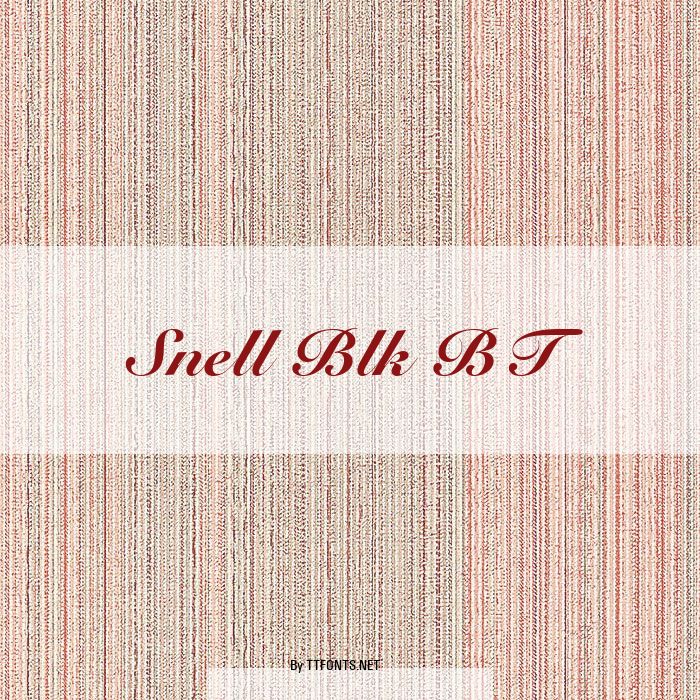 Snell Blk BT example