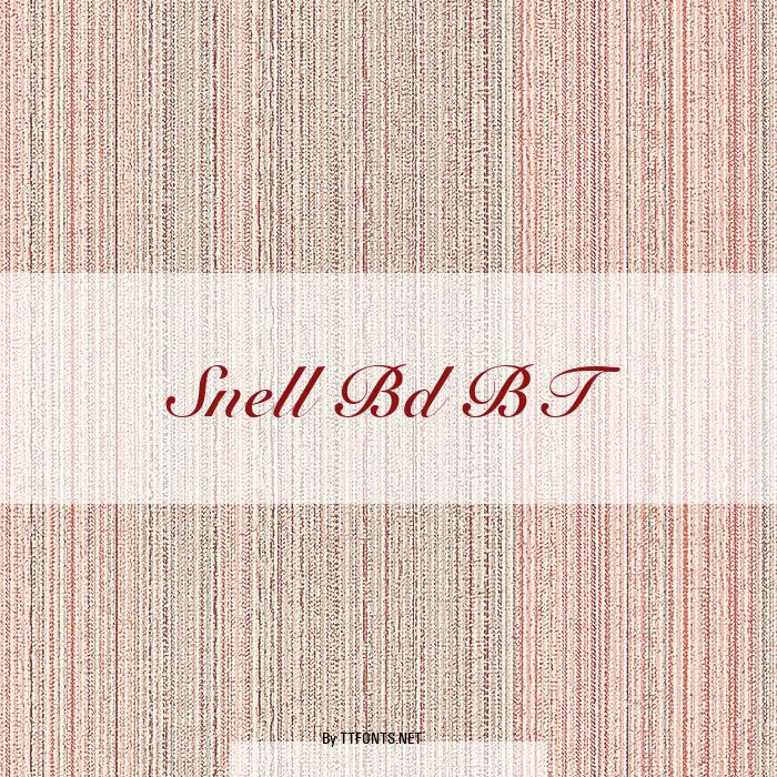 Snell Bd BT example