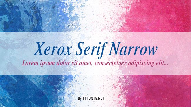 Xerox Serif Narrow example