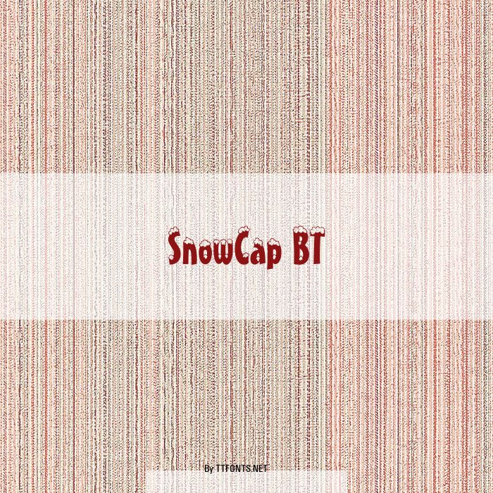 SnowCap BT example