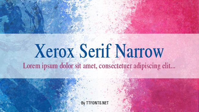 Xerox Serif Narrow example