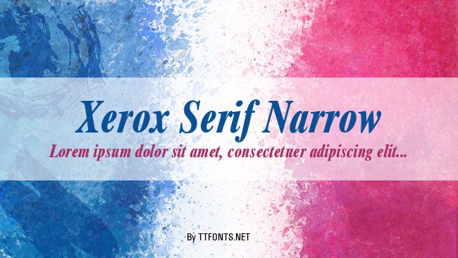 Xerox Serif Narrow example