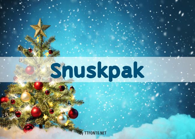 Snuskpak example