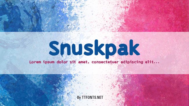 Snuskpak example