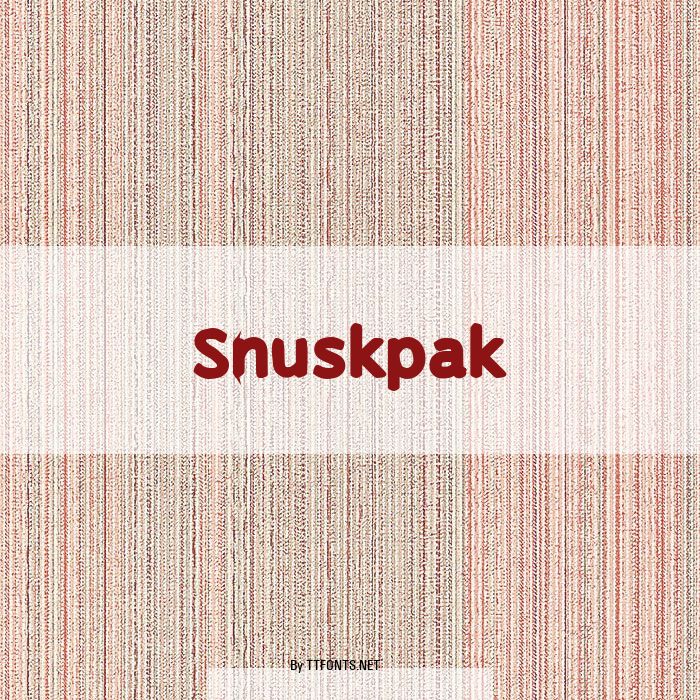 Snuskpak example