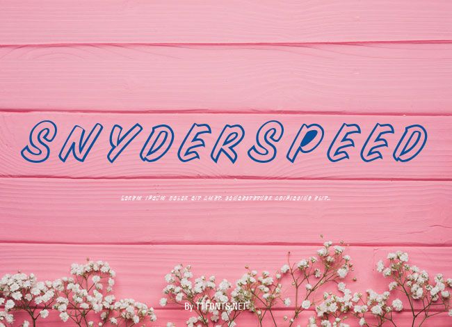 SnyderSpeed example