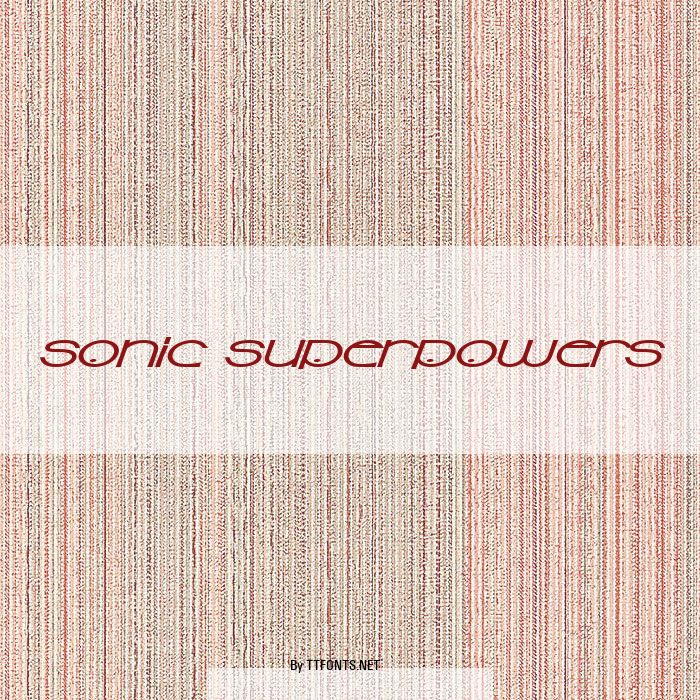 Sonic Superpowers example