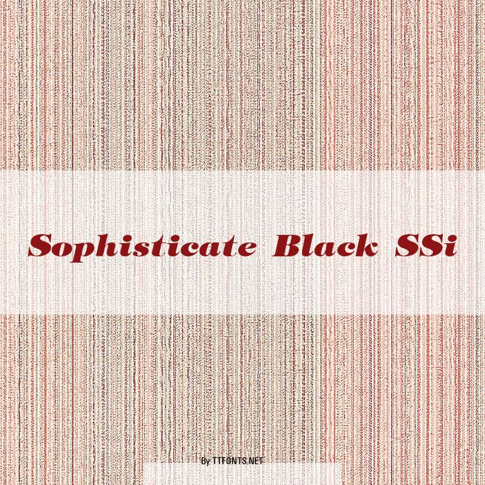 Sophisticate Black SSi example