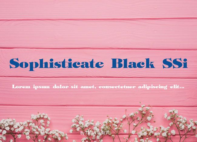 Sophisticate Black SSi example