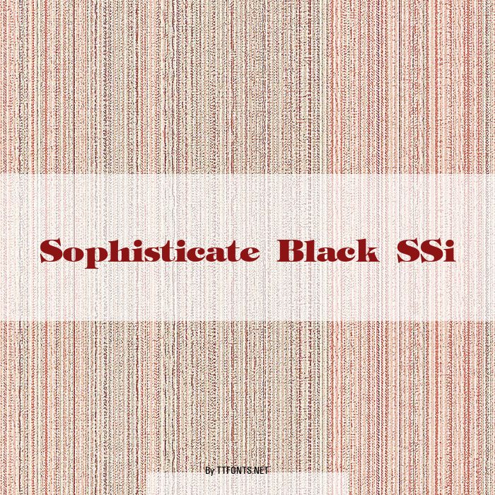 Sophisticate Black SSi example