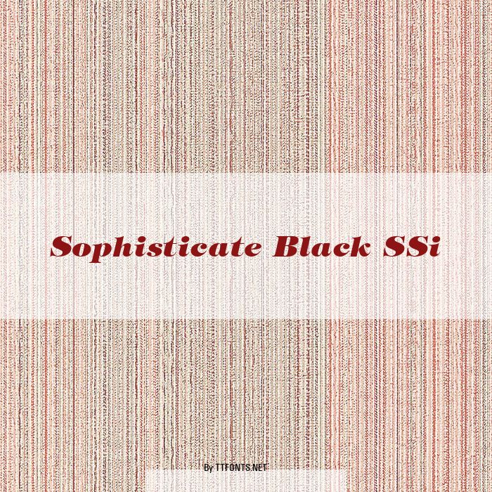 Sophisticate Black SSi example