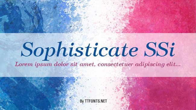 Sophisticate SSi example