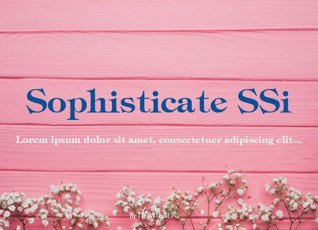 Sophisticate SSi example