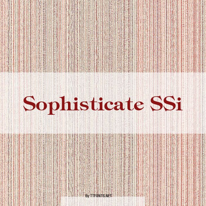 Sophisticate SSi example