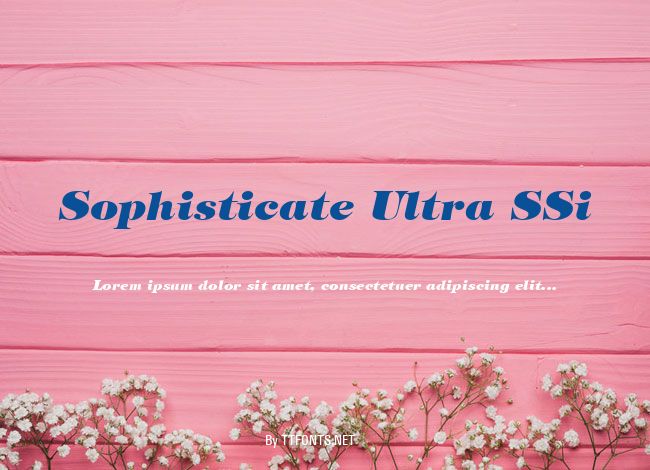 Sophisticate Ultra SSi example