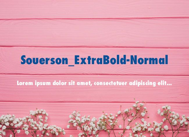 Souerson_ExtraBold-Normal example