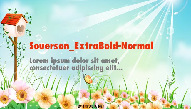 Souerson_ExtraBold-Normal example