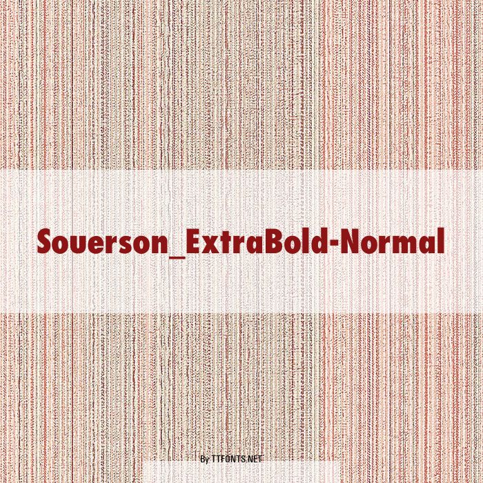 Souerson_ExtraBold-Normal example