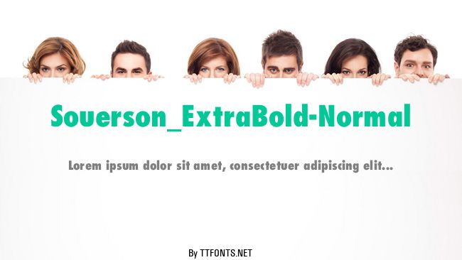 Souerson_ExtraBold-Normal example