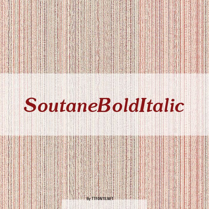 SoutaneBoldItalic example