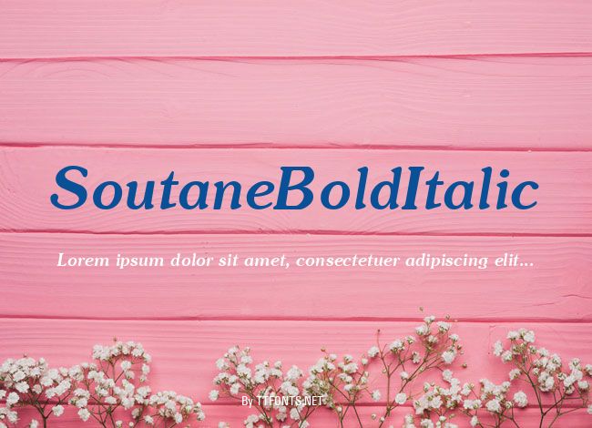 SoutaneBoldItalic example