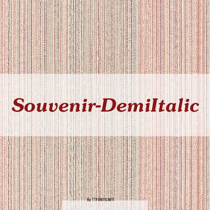 Souvenir-DemiItalic example