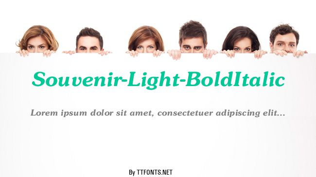 Souvenir-Light-BoldItalic example