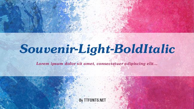 Souvenir-Light-BoldItalic example
