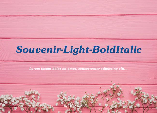 Souvenir-Light-BoldItalic example
