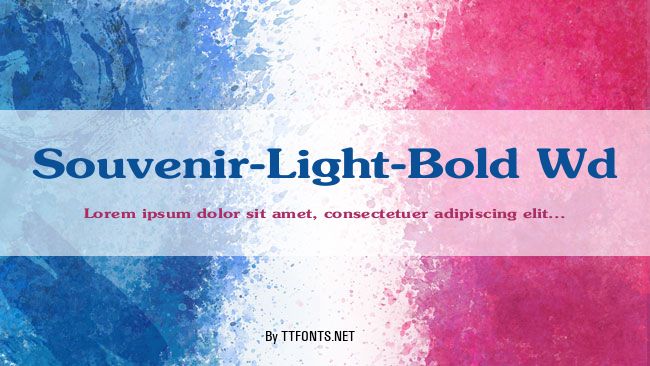 Souvenir-Light-Bold Wd example