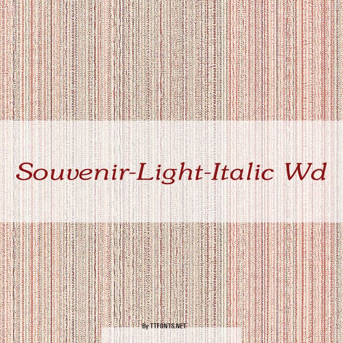 Souvenir-Light-Italic Wd example
