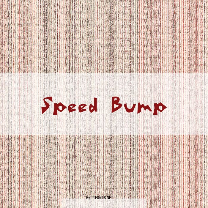 Speed Bump example