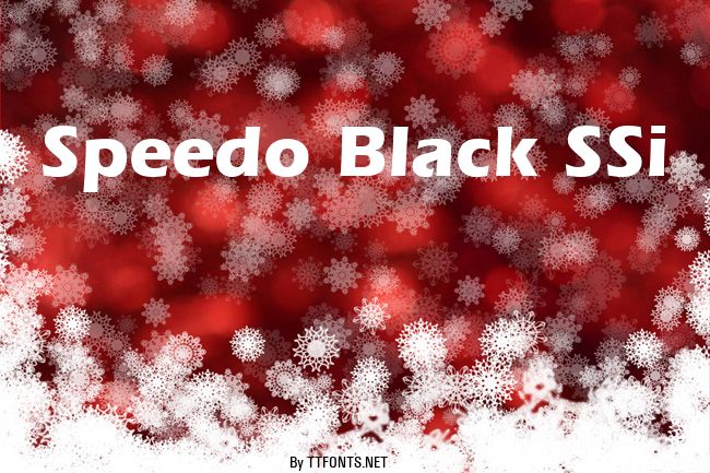 Speedo Black SSi example