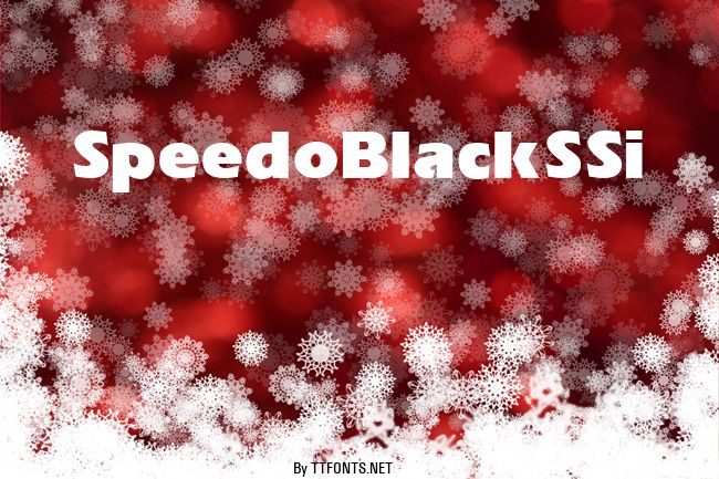 Speedo Black SSi example